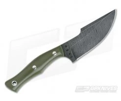 Olamic Cutlery Compact Hunter OD Green G10 HCVD Damascus Harpoon 5 Olamic Cutlery Compact Hunter OD Green G10 HCVD Damascus Harpoon -Camping Knives best sale 3733 3
