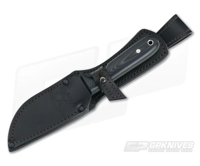 Olamic Cutlery Utility Skinner Black & Gray G10 HCVD Damascus Skinner 2 Olamic Cutlery Utility Skinner Black & Gray G10 HCVD Damascus Skinner - Image 2