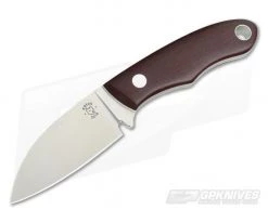 Tom Krein Custom Micro Chef Burgundy Micarta Satin D2 EDC Fixed Blade