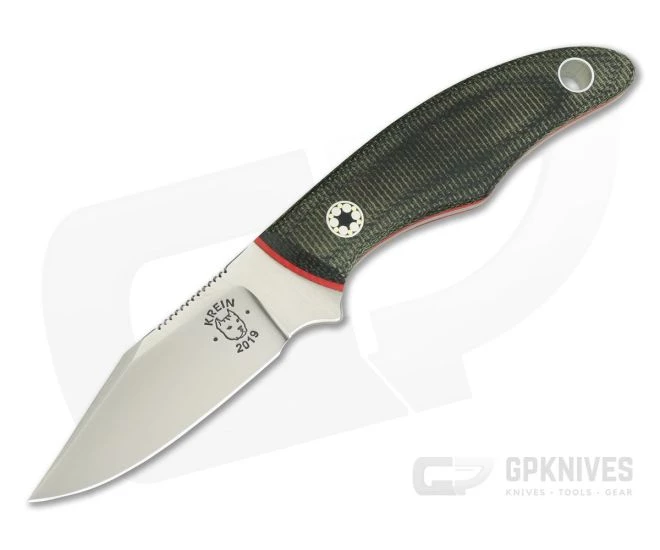 Tom Krein Custom Cayenne Green Canvas Micarta Red Liners CTS-XHP EDC Fixed Blade 1 Tom Krein Custom Cayenne Green Canvas Micarta Red Liners CTS-XHP EDC Fixed Blade