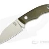 Tom Krein Custom Micro Chef Green Canvas Micarta Satin D2 EDC Fixed Blade