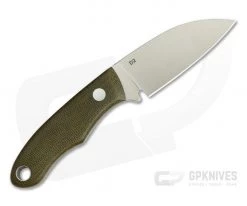 Tom Krein Custom Micro Chef Green Canvas Micarta Satin D2 EDC Fixed Blade 5 Tom Krein Custom Micro Chef Green Canvas Micarta Satin D2 EDC Fixed Blade -Camping Knives best sale 3934 3
