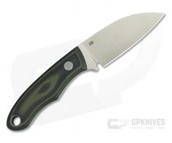 Tom Krein Custom Micro Chef Blasted Black/Green G10 Satin D2 EDC Fixed Blade -Camping Knives best sale 3935 3 2