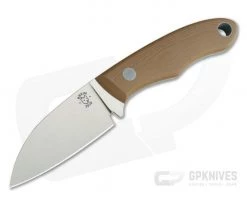 Tom Krein Custom Micro Chef Blasted Tan G10 Satin D2 EDC Fixed Blade