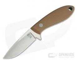 Tom Krein Custom TK-3 Whitetail Hunter Blasted Tan G10 Satin D2 Fixed Blade
