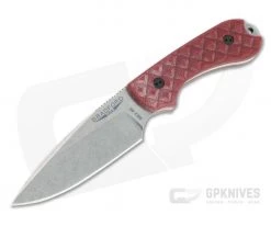Bradford Guardian3 False Edge GPK Exclusive Stonewashed Rex 45 Red G10 Fixed Blade