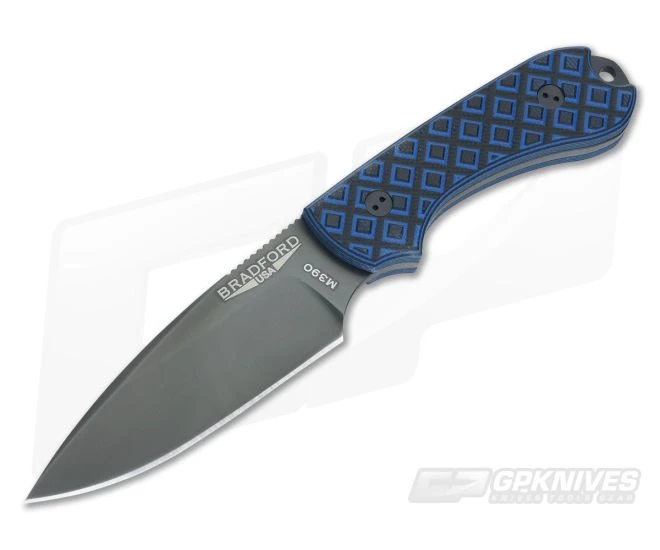 Bradford Guardian3 Black/Blue G10 False Edge DLC M390 1 Bradford Guardian3 Black/Blue G10 False Edge DLC M390