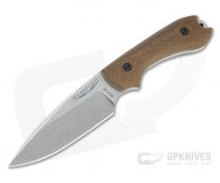 Bradford Guardian3 False Edge GPK Exclusive Stonewashed Rex 45 3D Natural Micarta Fixed Blade