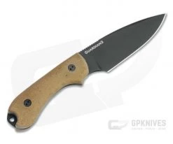 Bradford Guardian3 False Edge GPK Exclusive Black DLC Rex 45 3D Natural Micarta Fixed Blade -Camping Knives best sale 3fe 104b rex45 3