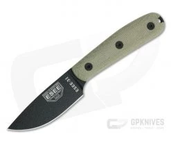 ESEE 3HM-K Black Plain Edge Rounded Handle Kydex Sheath