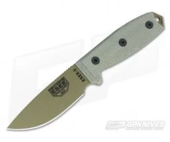 ESEE 3 Plain Edge with MOLLE Back Dark Earth Blade
