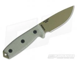 ESEE 3 Plain Edge with MOLLE Back Dark Earth Blade -Camping Knives best sale 3p mb de 3