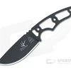 TOPS Knives 3 Pointer Black 1095 Skeletonized EDC Hunter Neck Knife 3PR-03