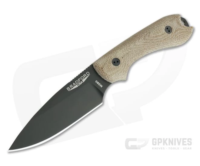 Bradford Guardian3 Sabre Ground DLC M390 3D Natural Micarta Fixed Blade 1 Bradford Guardian3 Sabre Ground DLC M390 3D Natural Micarta Fixed Blade
