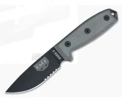 ESEE 3S Black Serrated Blade Black Sheath