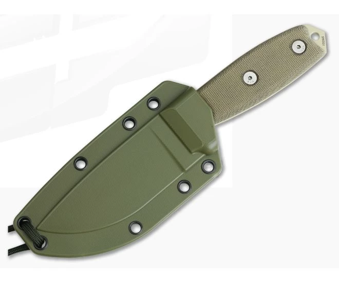 ESEE 3S Partially Serrated Desert Tan OD Sheath 2 ESEE 3S Partially Serrated Desert Tan OD Sheath - Image 2