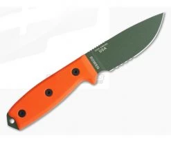 ESEE 3 Part Serrated Orange G10 & OD Coated 5 ESEE 3 Part Serrated Orange G10 & OD Coated -Camping Knives best sale 3s od 3