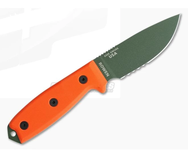 ESEE 3 Part Serrated Orange G10 & OD Coated 3 ESEE 3 Part Serrated Orange G10 & OD Coated - Image 3