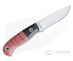 Mike Irie Model 110 Satin CPM-154 G10 Bolstered Red Maple Burl Wood 4044 -Camping Knives best sale 4044 3