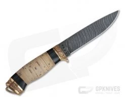 Olamic Cutlery Suna Stacked Birch Bronze Fittings Damascus Fixed Blade 5 Olamic Cutlery Suna Stacked Birch Bronze Fittings Damascus Fixed Blade -Camping Knives best sale 4116 3