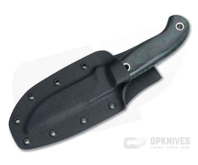 Mike Irie Model 110 Compound Ground Satin CPM-154 Turqoise and Black Micarta 2 Mike Irie Model 110 Compound Ground Satin CPM-154 Turqoise and Black Micarta - Image 2