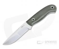 Mike Irie Model 110 Compound Ground Satin CPM-154 Green Micarta