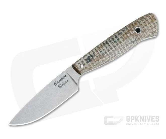 Camerer Knives Workman Drop Point Elmax Light Burlap Micarta Fixed Blade 1 Camerer Knives Workman Drop Point Elmax Light Burlap Micarta Fixed Blade
