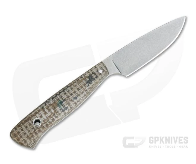 Camerer Knives Workman Drop Point Elmax Light Burlap Micarta Fixed Blade 3 Camerer Knives Workman Drop Point Elmax Light Burlap Micarta Fixed Blade - Image 3