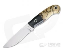 Mike Irie Model 110 Satin CPM-154 Black Linen Micarta Bolstered Stabilized Maple 4173