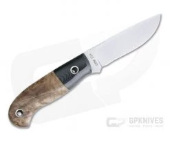 Mike Irie Model 110 Satin CPM-154 Black Linen Micarta Bolstered Stabilized Maple 4178 -Camping Knives best sale 4178 3