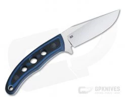 Tom Krein Custom Nomad Blasted Blue/Black G10 Satin D2 Fixed Blade 4203 -Camping Knives best sale 4203 3