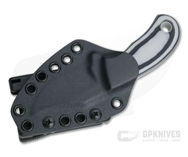 Tom Krein Custom Pocket Hunter Blasted Gray/Black G10 Satin D2 Clip Point Fixed Blade 4213 2 Tom Krein Custom Pocket Hunter Blasted Gray/Black G10 Satin D2 Clip Point Fixed Blade 4213 - Image 2