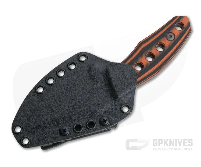 Tom Krein Custom Advocate Clip Point Acid Wash D2 Orange/Black G10 Tactical Fixed Blade 4246 2 Tom Krein Custom Advocate Clip Point Acid Wash D2 Orange/Black G10 Tactical Fixed Blade 4246 - Image 2