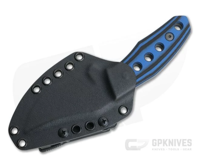 Tom Krein Custom Advocate Clip Point Acid Wash D2 Blue/Black G10 Tactical Fixed Blade 4247 2 Tom Krein Custom Advocate Clip Point Acid Wash D2 Blue/Black G10 Tactical Fixed Blade 4247 - Image 2