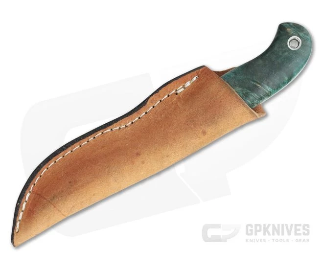 Mike Irie Model 110 Drop Point CPM-154 Micarta Bolstered Stabilized Dyed Maple Burl 4270 2 Mike Irie Model 110 Drop Point CPM-154 Micarta Bolstered Stabilized Dyed Maple Burl 4270 - Image 2