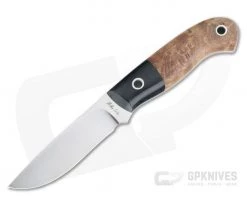 Mike Irie Model 110 Drop Point CPM-154 Micarta Bolstered Stabilized Dyed Maple Burl 4271