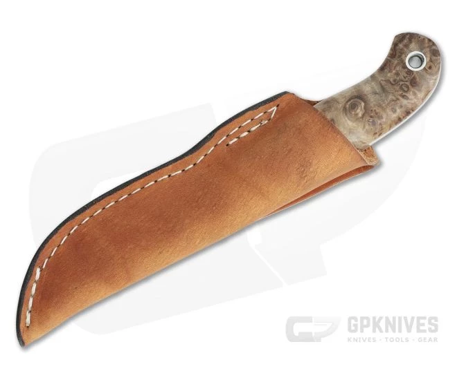 Mike Irie Model 110 Drop Point CPM-154 Micarta Bolstered Stabilized Dyed Maple Burl 4273 2 Mike Irie Model 110 Drop Point CPM-154 Micarta Bolstered Stabilized Dyed Maple Burl 4273 - Image 2