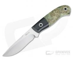 Mike Irie Model 110 Spear Point CPM-154 Micarta Bolstered Stabilized Dyed Maple Burl 4277
