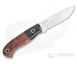 Mike Irie Model 110 Spear Point CPM-154 Micarta Bolstered Stabilized Dyed Maple Burl 4278 -Camping Knives best sale 4278 3 1