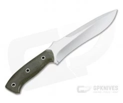 Mike Irie TFK Tactical Field Knife Green Canvas Micarta Satin S30V Fixed Blade 4282 -Camping Knives best sale 4282 3