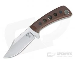 Tom Krein Custom TK-4 Mini-Bowie Brown Canvas Micarta Satin Nitro-V Fixed Blade 4332