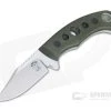 Tom Krein Custom Pocket Bowie Green Linen Micarta Satin Nitro-V Fixed Blade 4333