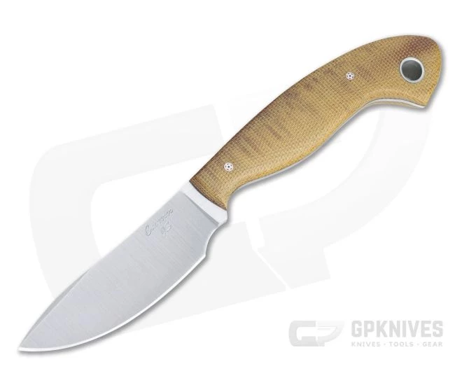 Camerer Knives Custom Little "B" Drop Point Forged W2 Aged Canvas Micarta Fixed Blade 4345 1 Camerer Knives Custom Little "B" Drop Point Forged W2 Aged Canvas Micarta Fixed Blade 4345