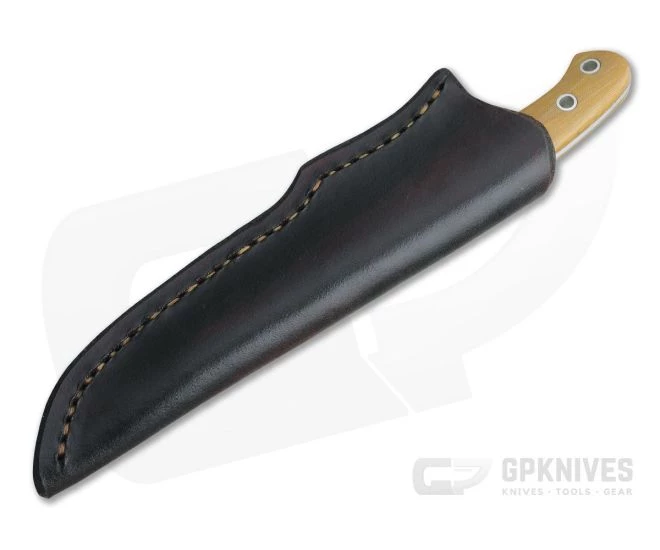 Camerer Knives Custom Small Game Getter Elmax Natural Linen Micarta Fixed Blade 4346 2 Camerer Knives Custom Small Game Getter Elmax Natural Linen Micarta Fixed Blade 4346 - Image 2