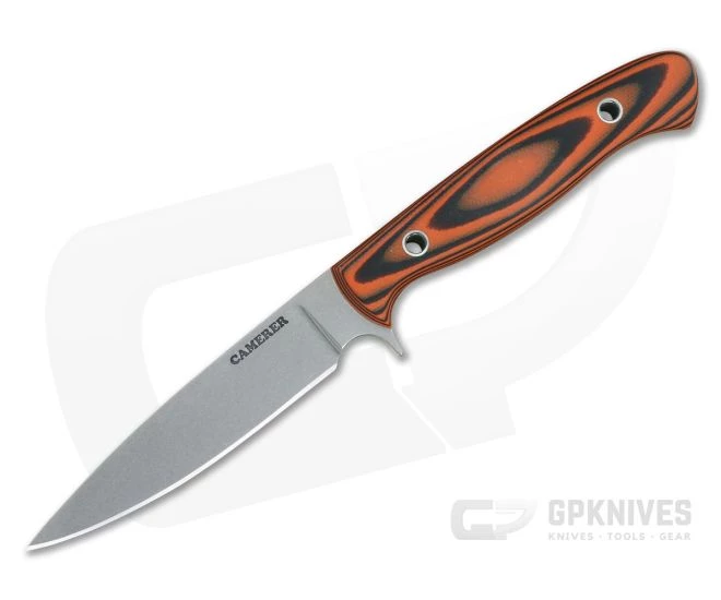 Camerer Knives Custom Small Game Getter Elmax Orange/Black G10 Fixed Blade 4372 1 Camerer Knives Custom Small Game Getter Elmax Orange/Black G10 Fixed Blade 4372