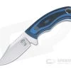 Tom Krein Custom Pocket Bowie Blasted Blue/Black G10 Satin Nitro-V Fixed Blade