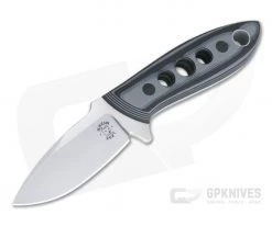 Tom Krein Custom TK-2 Blasted Gray/Black G10 Satin Nitro-V Fixed Blade