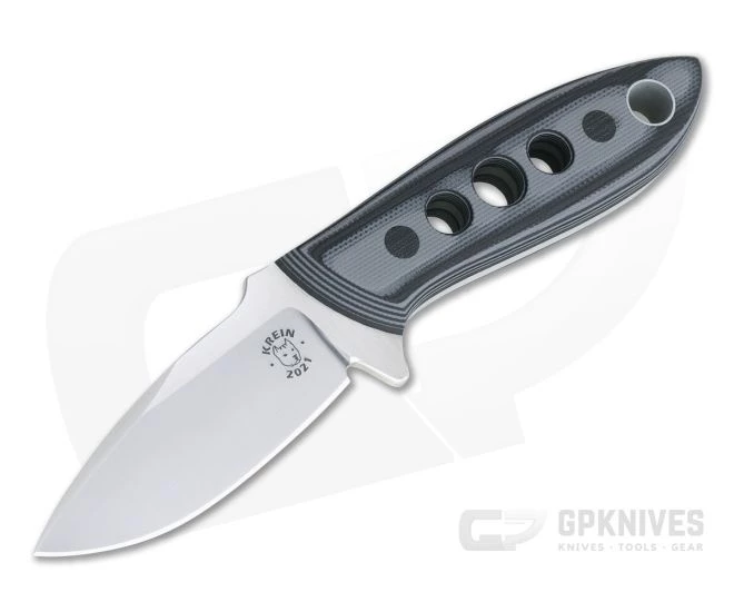 Tom Krein Custom TK-2 Blasted Gray/Black G10 Satin Nitro-V Fixed Blade 1 Tom Krein Custom TK-2 Blasted Gray/Black G10 Satin Nitro-V Fixed Blade
