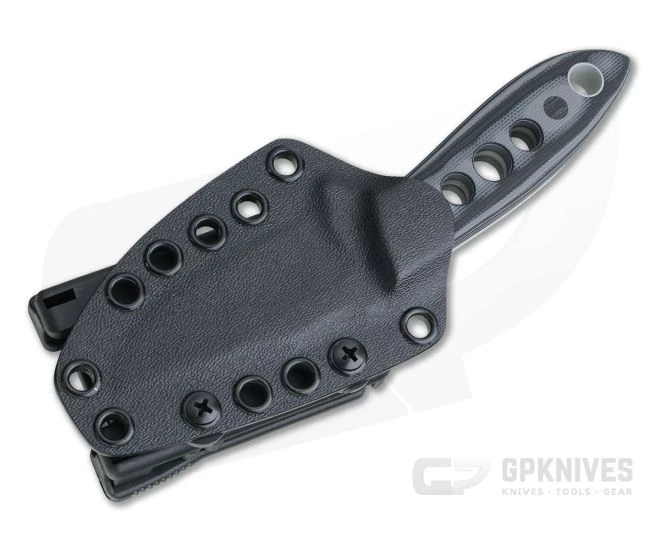 Tom Krein Custom TK-2 Blasted Gray/Black G10 Satin Nitro-V Fixed Blade 2 Tom Krein Custom TK-2 Blasted Gray/Black G10 Satin Nitro-V Fixed Blade - Image 2