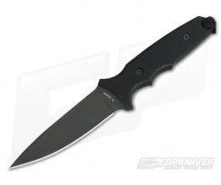 Spartan Harsey TT Tactical Trout Black S45VN Black Linen Micarta Fixed Blade 43BKBKKYBK